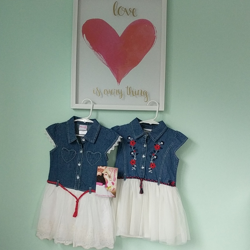NWT Toddler (3T) cowgirl denim dresses